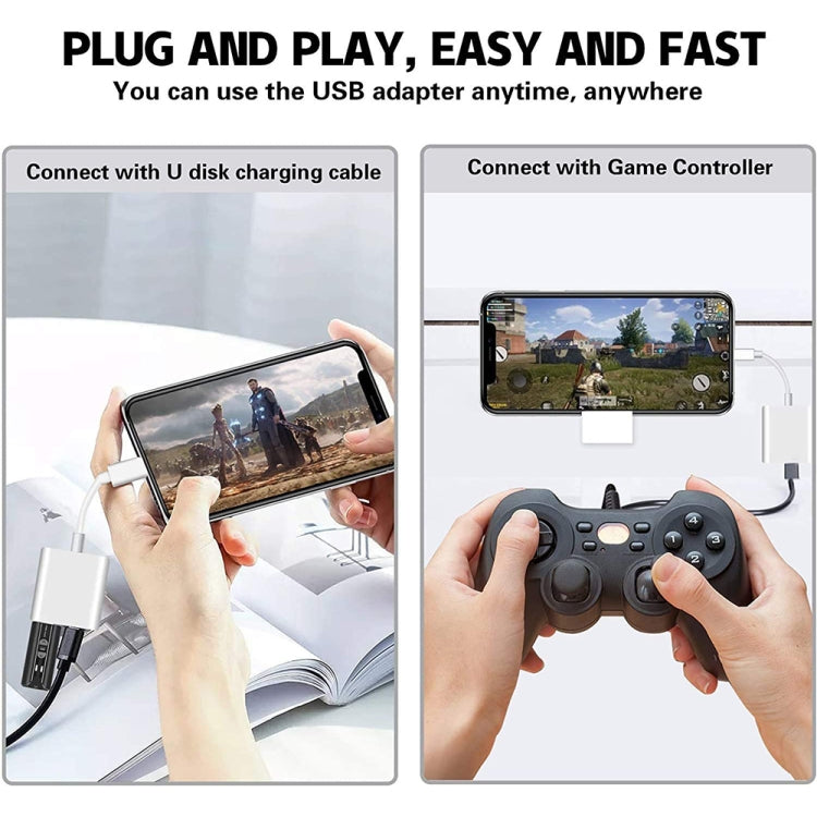 Adattatore OTG 8 pin a USB 2.0 per iPhone iOS 13