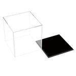 Scatola da appoggio per vetrina in plexiglass con coperchio per display in acrilico trasparente per fotocamera, Large 24x24x24cm, Small 10x10x10cm