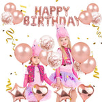 Set decorazioni palloncini oro rosa per feste