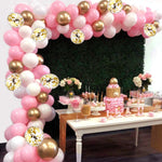 Set decorazioni palloncini rosa per festa compleanno