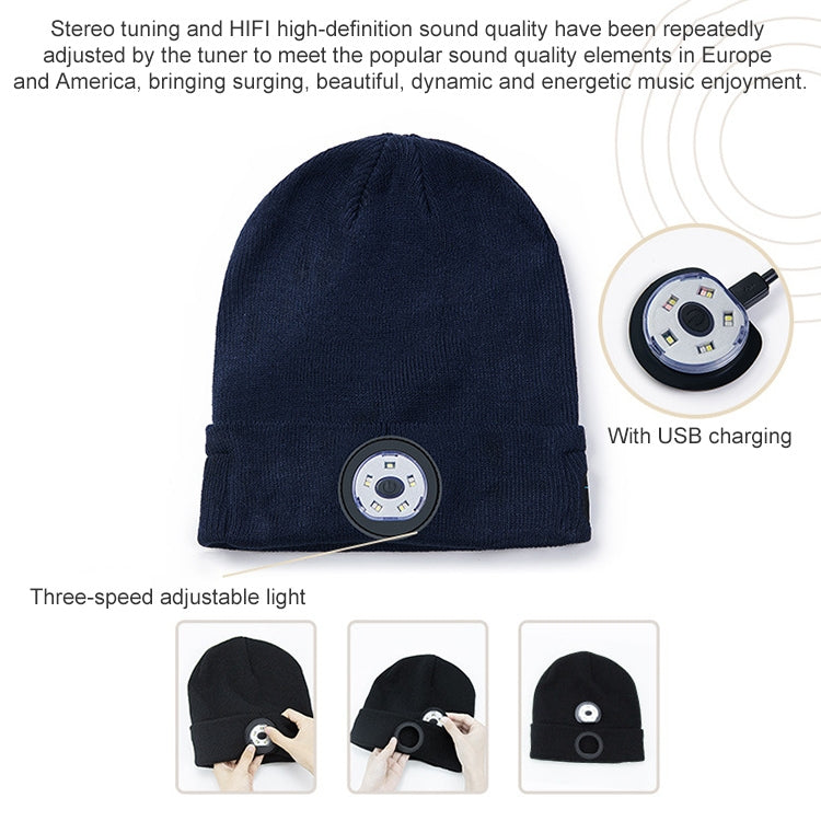 Cappello Bluetooth 5.0 con illuminazione LED per pesca notturna