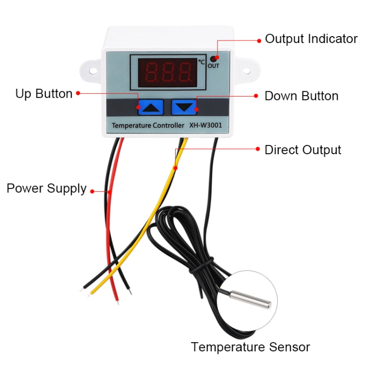 Regolatore temperatura digitale LED XH-W3001 12-220V