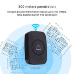 Campanello senza fili impermeabile con luce LED 300 m EU Plug