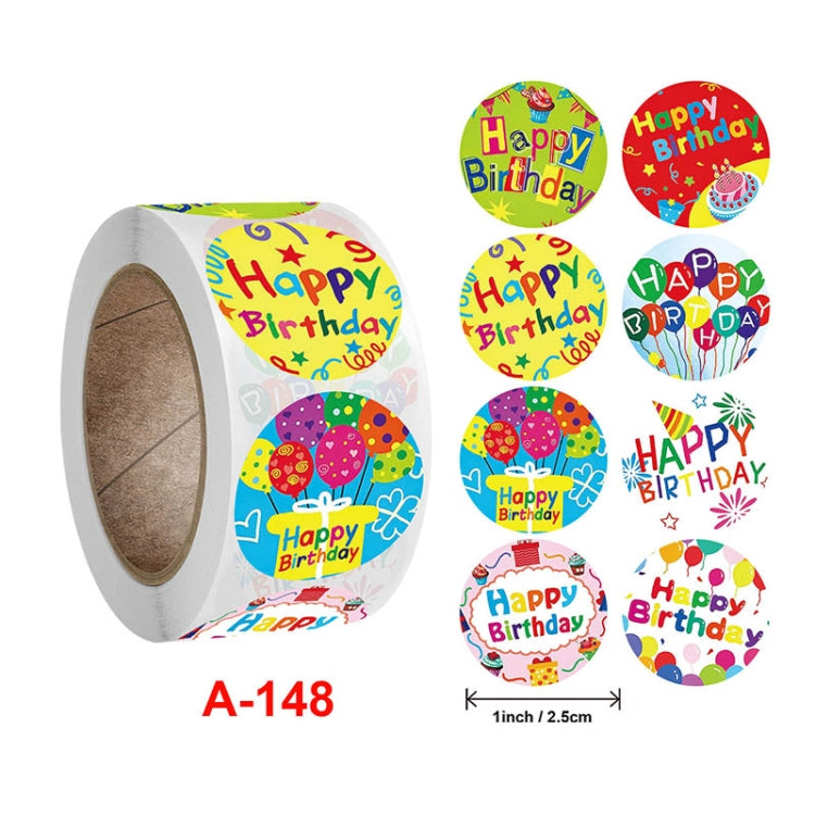 Adesivi rotondi sigillanti Buon Compleanno 10 pezzi 2,5 cm