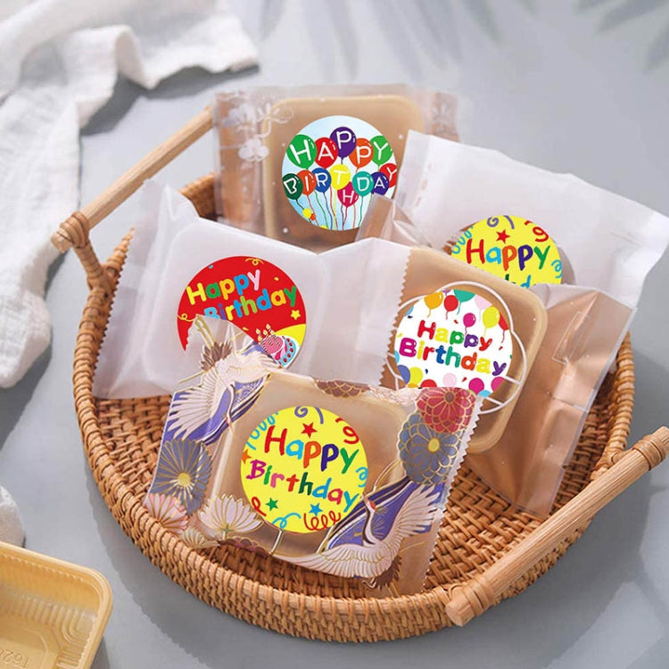 Adesivi rotondi sigillanti Buon Compleanno 10 pezzi 2,5 cm