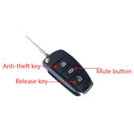 Allarme auto universale 12V con suono e luce e doppio telecomando