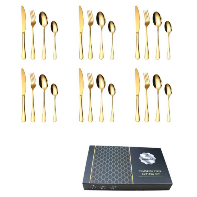 Set posate da bistecca 24 pezzi in acciaio inox