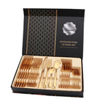 Set posate da bistecca 24 pezzi in acciaio inox