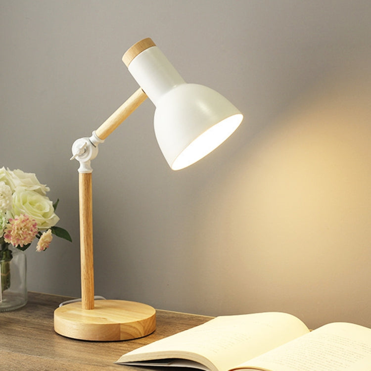 Lampada da tavolo in legno e metallo E27 bianca TBD0546277102A T1062 E9155