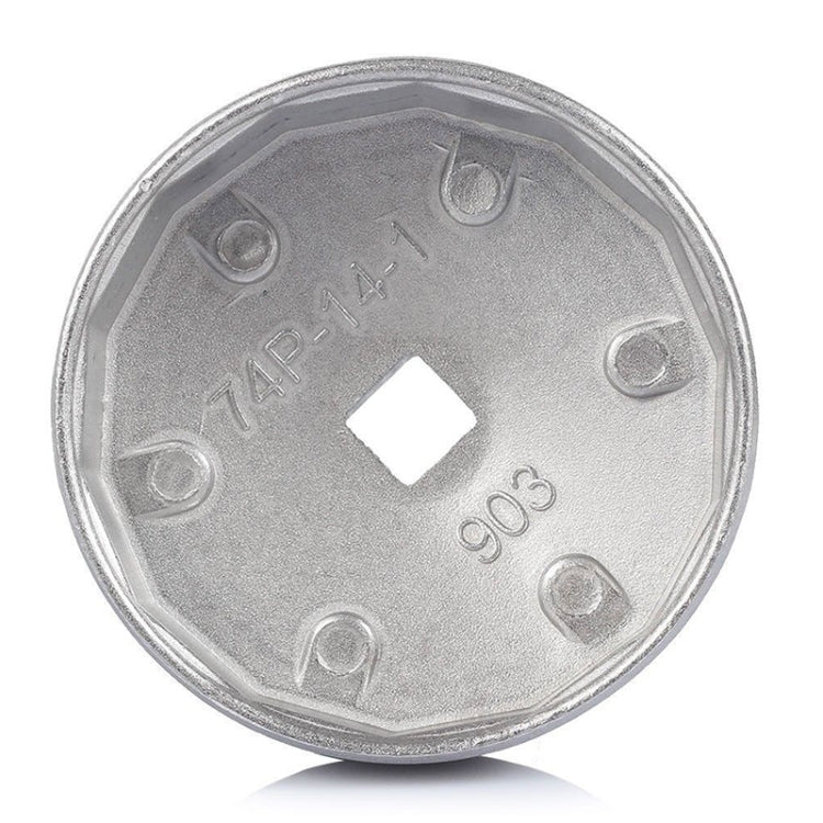 Chiave rimozione filtro olio 74 mm 14 flauto per auto