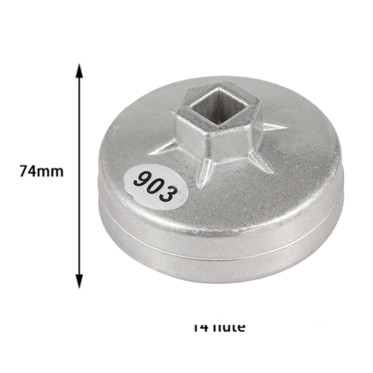 Chiave rimozione filtro olio 74 mm 14 flauto per auto