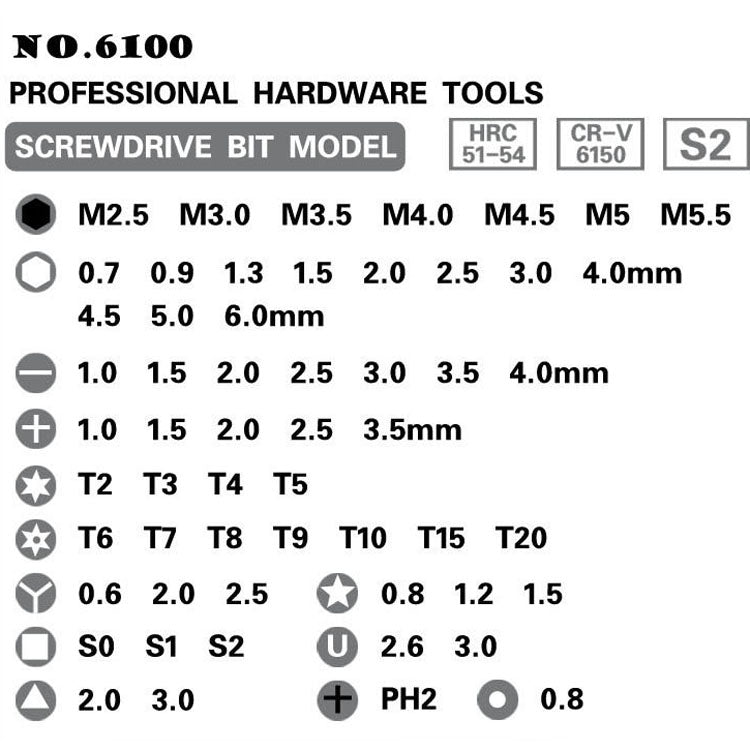 Cacciavite Phillips S2 60 in 1 per riparazioni elettroniche