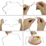 Set utensili per decorare torte con piatto girevole 205 pezzi