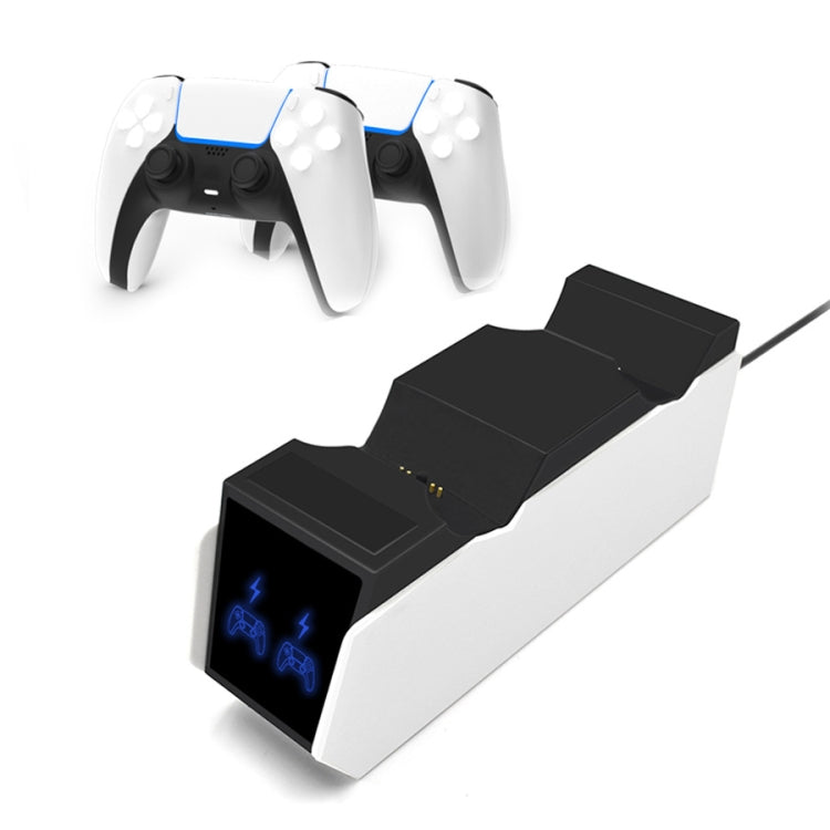 Caricabatterie doppio con maniglie per controller PS5