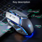 Mouse cablato Inphic PW2 4000 DPI 6 tasti programmabili