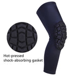 Ginocchiere sportive a nido d'ape in lycra per sport outdoor