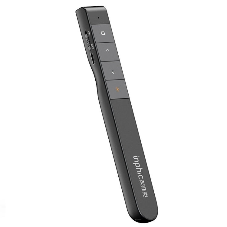 Inphic PL1 Puntatore wireless Penna con telecomando laser Penna a vibrazione PPT per ufficio Proiezione multimediale Penna laser rossa, Battery Black, Battery White, Charging Clack, Charging White
