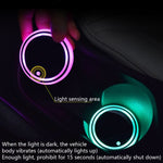 Sottobicchiere luminoso auto con ricarica USB 2 pezzi