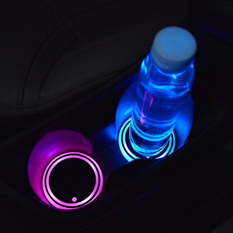 Sottobicchiere luminoso auto con ricarica USB 2 pezzi