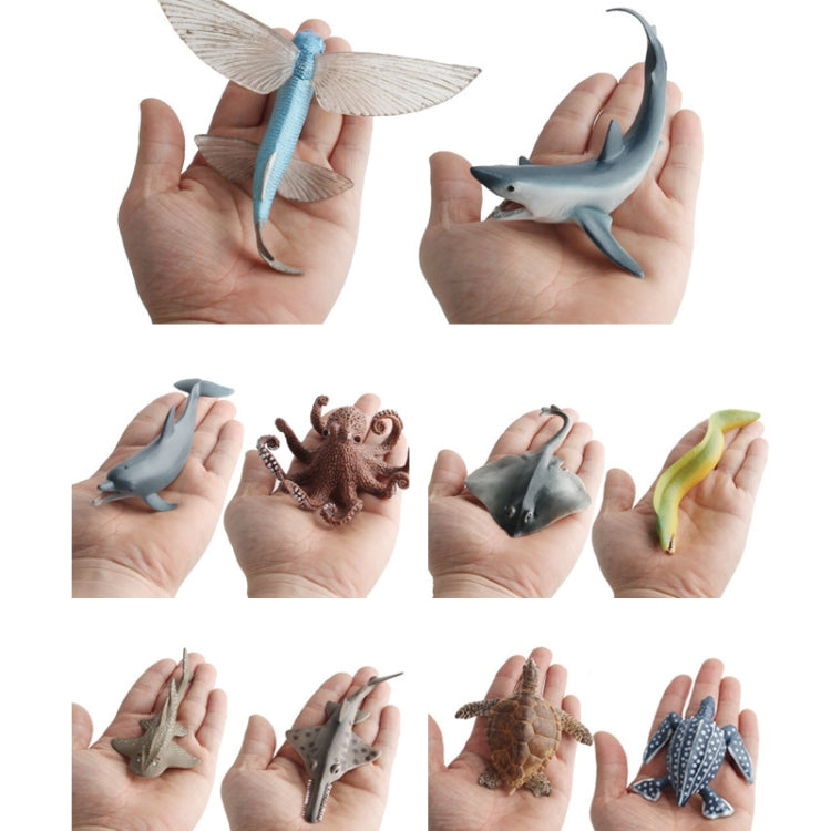 3 ornamenti animali marini in plastica 15cm