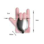 Porta cucchiaini da tè in silicone a forma di dito mignolo