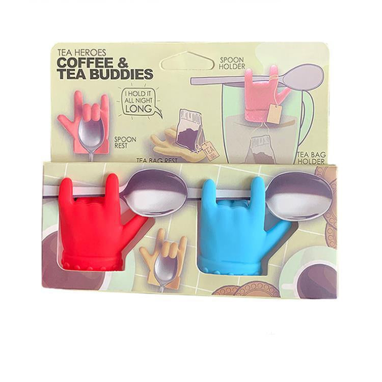 Porta cucchiaini da tè in silicone a forma di dito mignolo