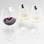 Set 2 Cat Drinks Segna Bicchieri in Silicone 6 pezzi