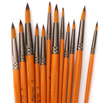 Set 12 pennelli nylon per pittura acquerello e olio