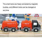 Set binari stradali in legno stazione di polizia bambini