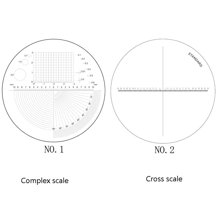 Lente d'ingrandimento 10x con 8 luci LED e scala graduata