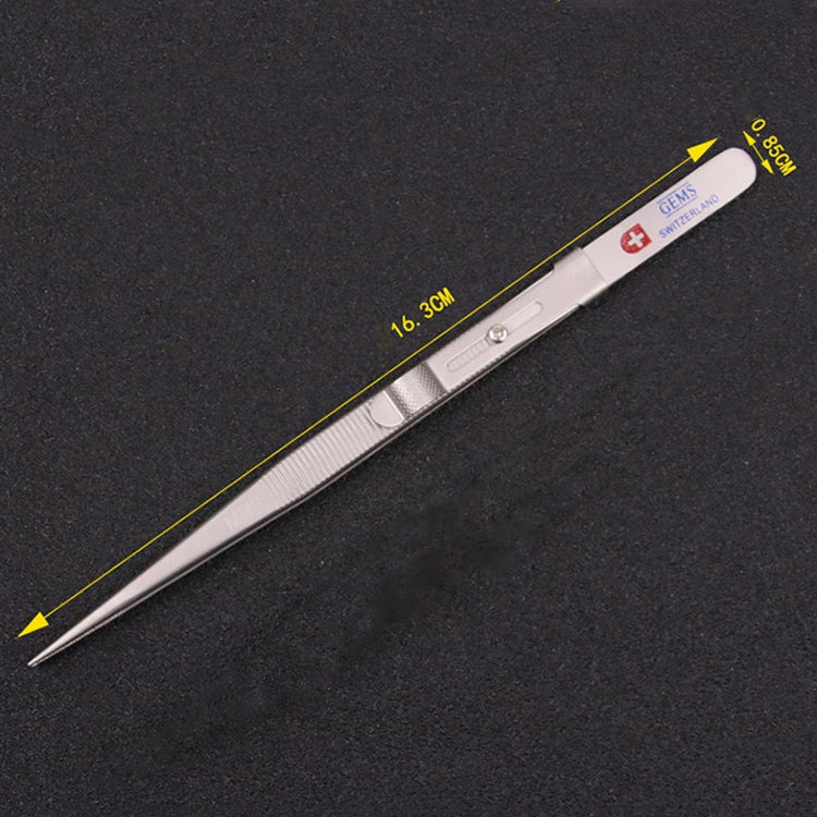 Pinzette antiscivolo in acciaio inox per gioielli 16,3 cm