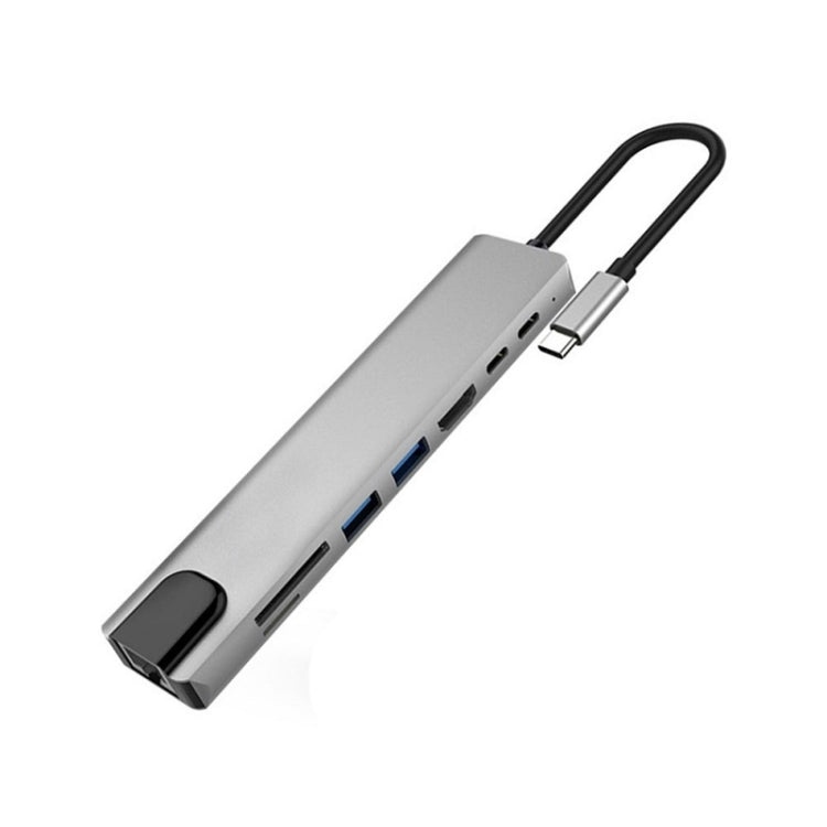 Docking Station Hub 8 in 1 USB-C 87W con HDMI e RJ45