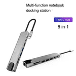 Docking Station Hub 8 in 1 USB-C 87W con HDMI e RJ45