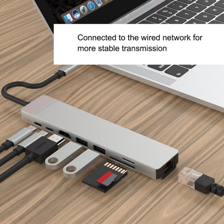 Docking Station Hub 8 in 1 USB-C 87W con HDMI e RJ45