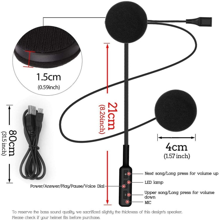 Auricolare Bluetooth 5.0 MH01 per casco con risposta automatica - immagine 3