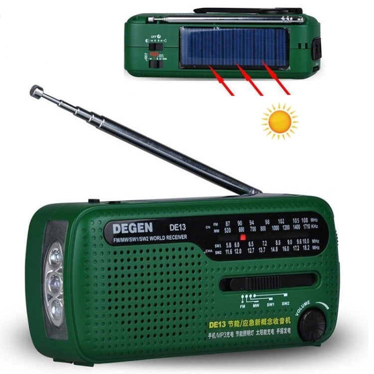 Radio di emergenza DE13 con ricarica solare e manovella