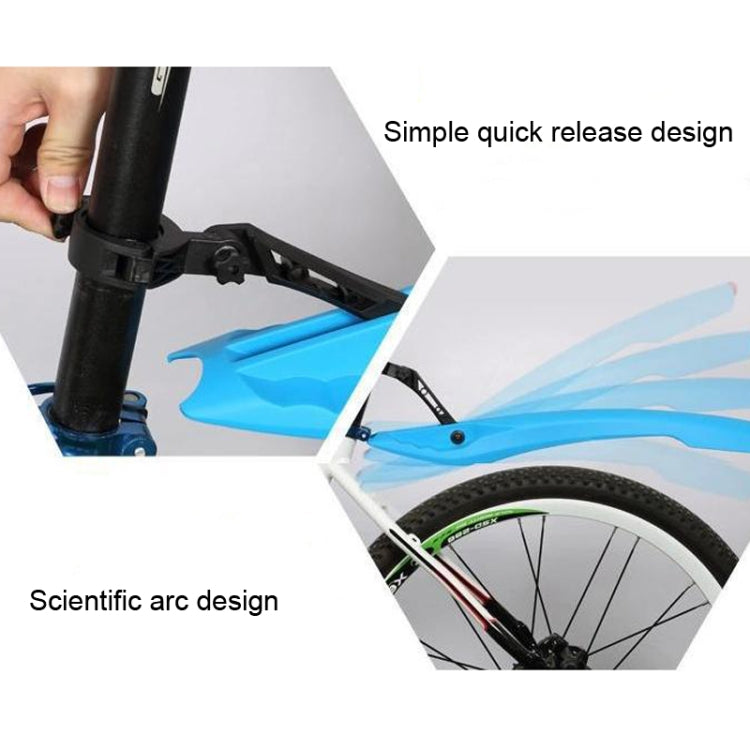 Parafango bicicletta con fanali LED per mountain bike 26 pollici