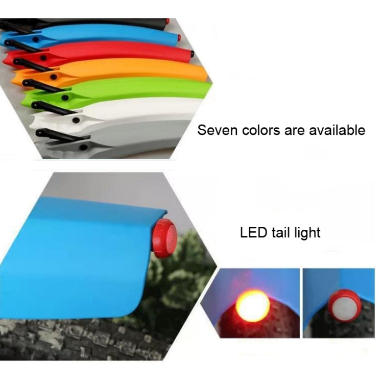 Parafango bicicletta con fanali LED per mountain bike 26 pollici