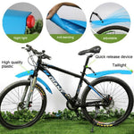 Parafango bicicletta con fanali LED per mountain bike 26 pollici