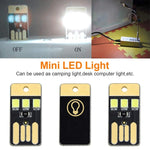Luce notturna LED portachiavi USB mini pocket 10 pezzi
