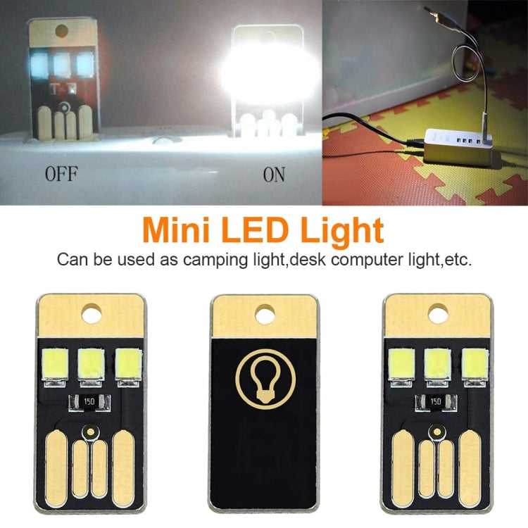 Luce notturna LED portachiavi USB mini pocket 10 pezzi