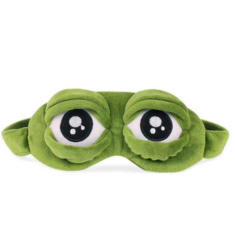 Mascherina occhi 3D rana con borsa ghiaccio 20x15 cm
