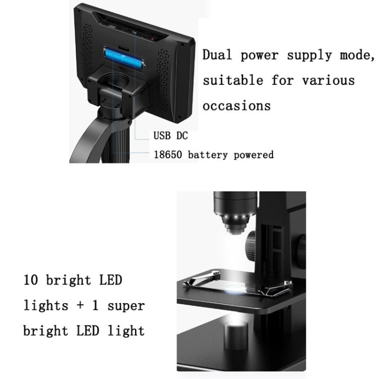 Microscopio digitale 2000X con display IPS HD da 7 pollici - immagine 4