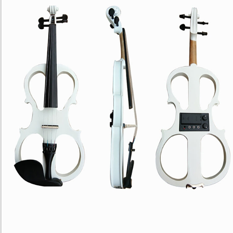YS030 Violino elettronico manuale in legno 4/4 per principianti, con borsa, Wine Red, White, Black