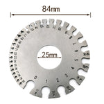 Calibro in acciaio inox per filo e saldatura 84x20 mm