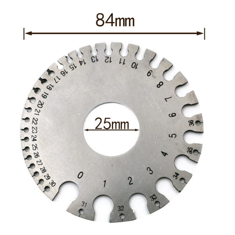 Calibro in acciaio inox per filo e saldatura 84x20 mm