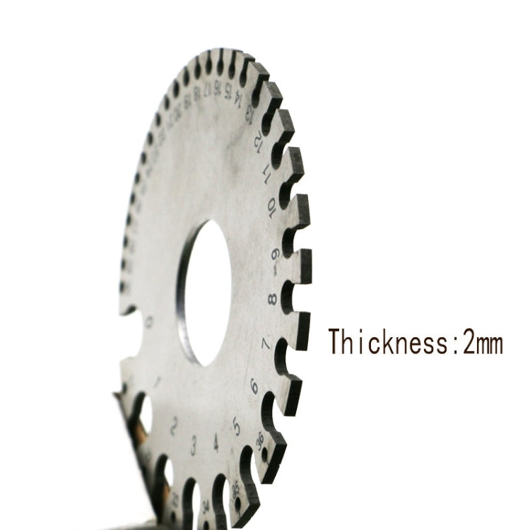 Calibro in acciaio inox per filo e saldatura 84x20 mm