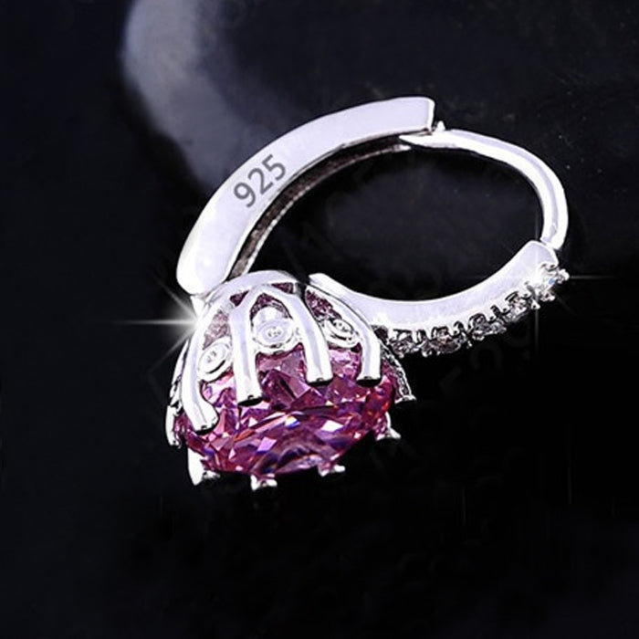 Orecchini da donna con zirconi in argento 925 lucidi