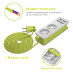 Multipresa 4 Porte USB 1200W con Cavo 1,5 m EU Plug
