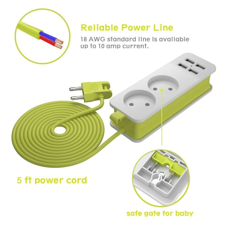 Multipresa 4 Porte USB 1200W con Cavo 1,5 m EU Plug